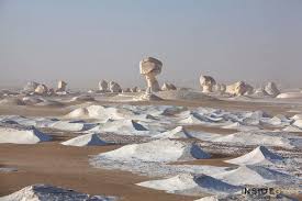 Mushroom-shaped chalk rock formations seen on a White Desert and Bahariya Oasis tour in Egypt.